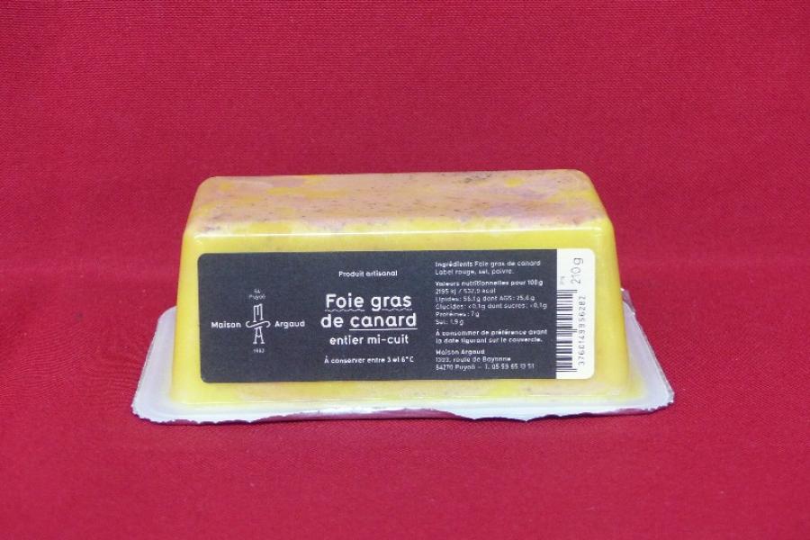 Bloc de foie gras de canard entier mi-cuit